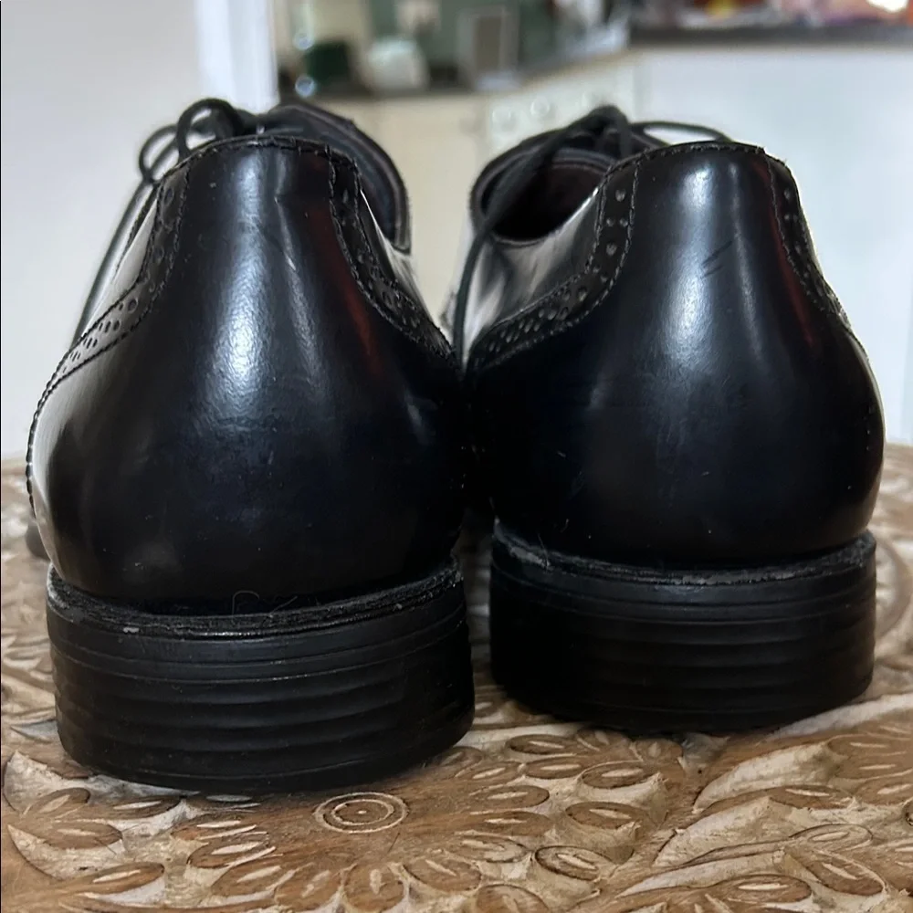 Johnston & Murphy Men’s Classic Wingtips Black Leather Oxfords Size 12M